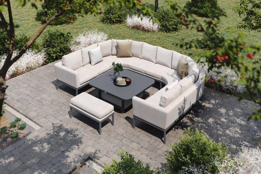 maze pulse corner dining set