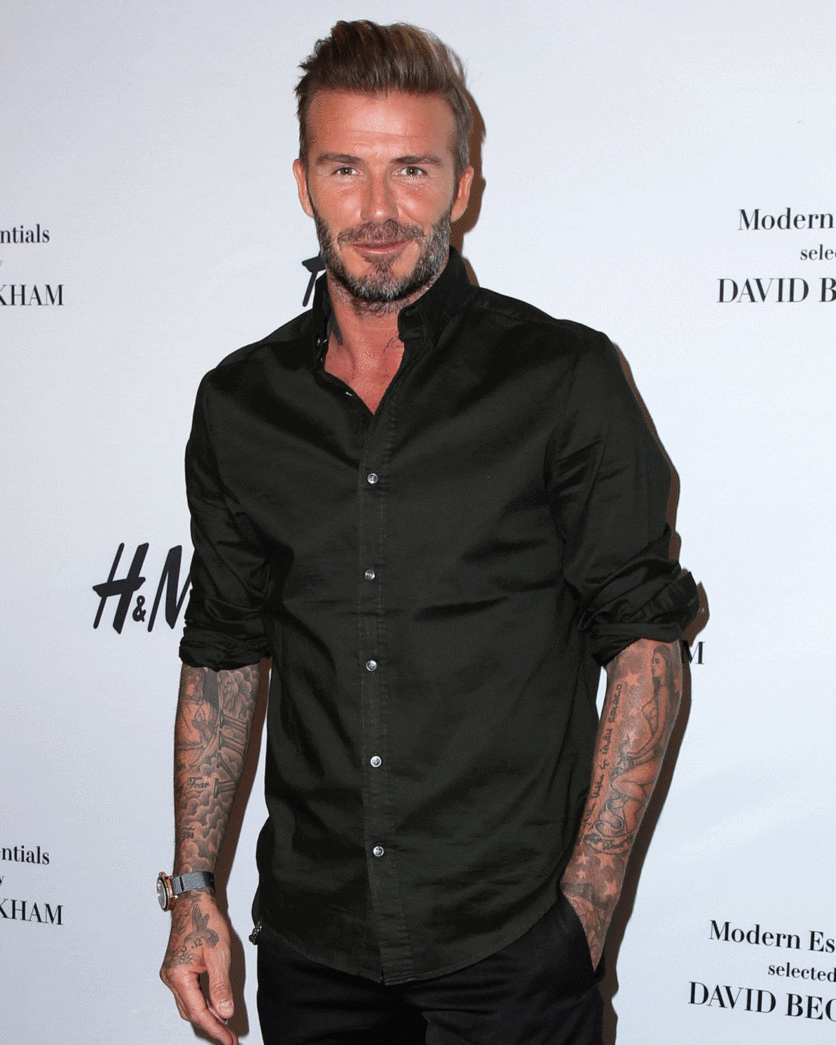 David Beckham at the H&M Modern Essentials Campaign Launch at the H&M Store on September 26, 2016 in Los Angeles, CA