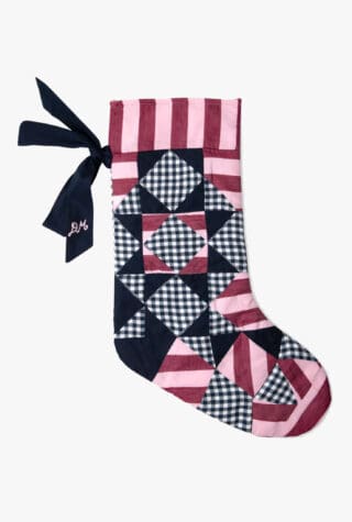 Damson Madder Patchwork-Pattern Stocking
