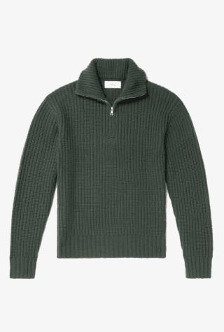 MR P. Ribbed Half-Zip Sweater