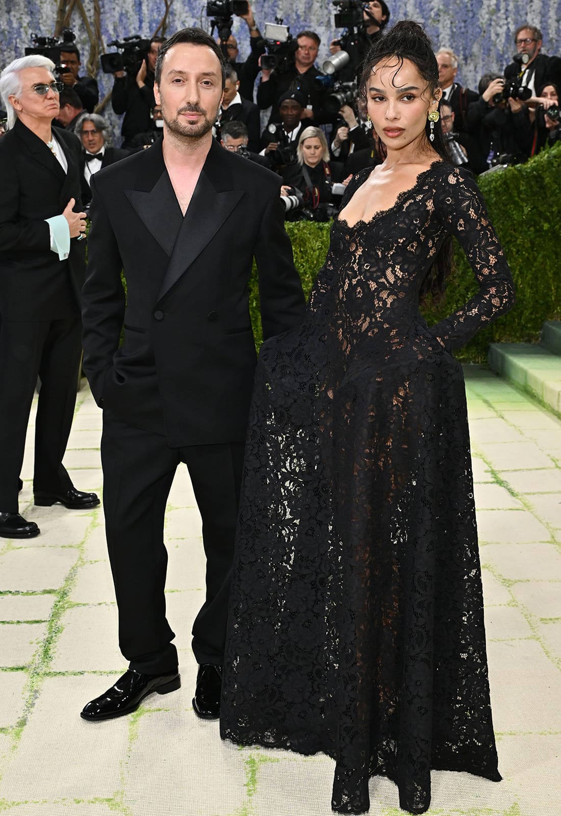 anthony vaccarello and zoe kravitz met gala