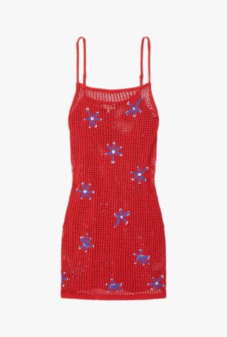 Staud Rio crocheted mini dress